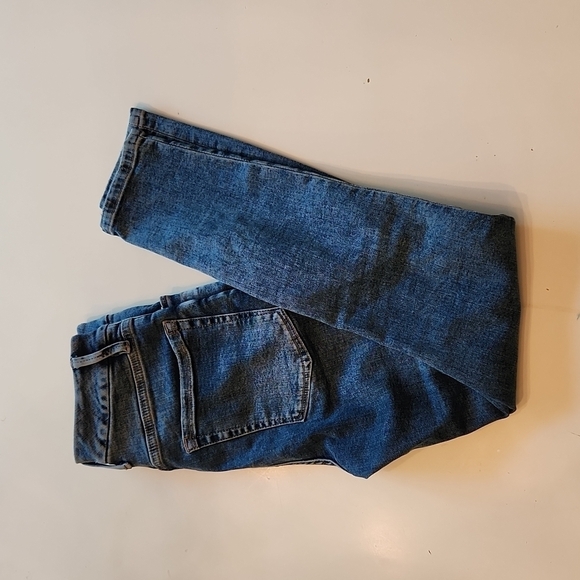 Good American Good Legs Crop Skinny blue distressed Jeans size 0 waist 25 - Picture 3 of 13